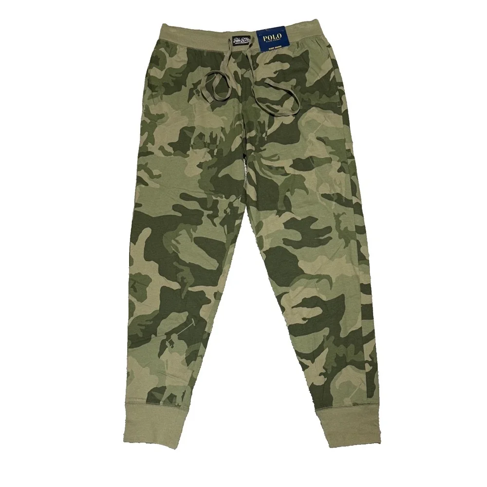 Polo Ralph Lauren Men's M Lightweight Logo Sleep Pajama Jogger‎ Pants Camouflage